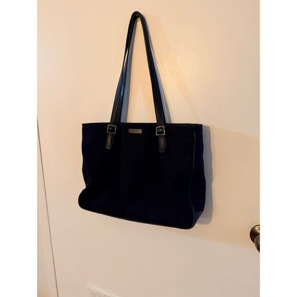 Vintage Coach Hampton Black Nylon Tote Shoulder Bag Leather Straps Style 6260 - Picture 7 of 11